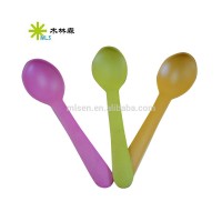 Biodegradabel colorful bamboo fiber kids spoon