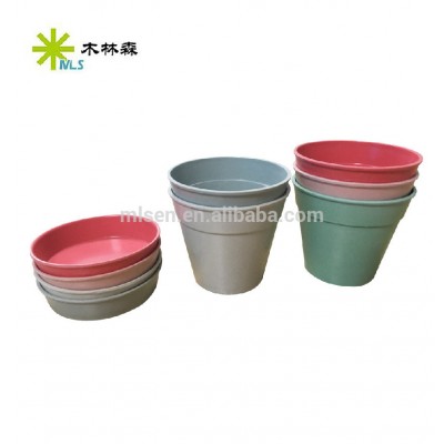 Popular design biodegradable bamboo fiber flower pot