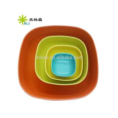 Customer printed bio colorful bamboo fiber bowl