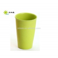 Eco-friendly bamboo fiber coffee cup with lid