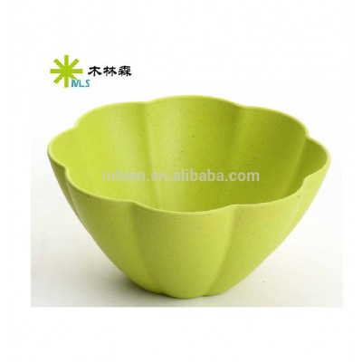 Lovely looking colorful bamboo fiber bowl flower shaped