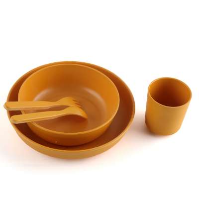 MLS Eco-friendly bamboo fiber tableware set for kids